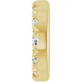 14K Gold Natural Diamond French-Set Earring Jackets - Yellow Gold - view 6