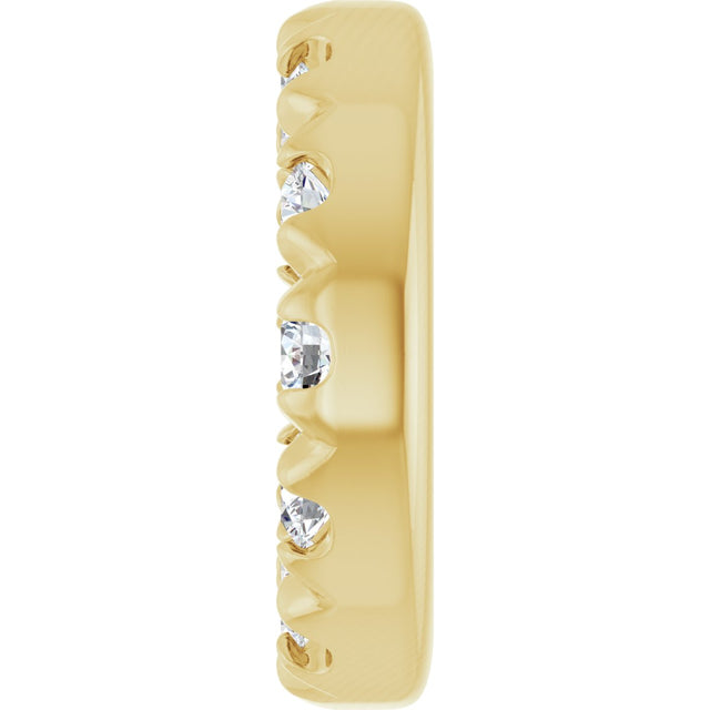 14K Gold Natural Diamond French-Set Earring Jackets - Yellow Gold - view 6