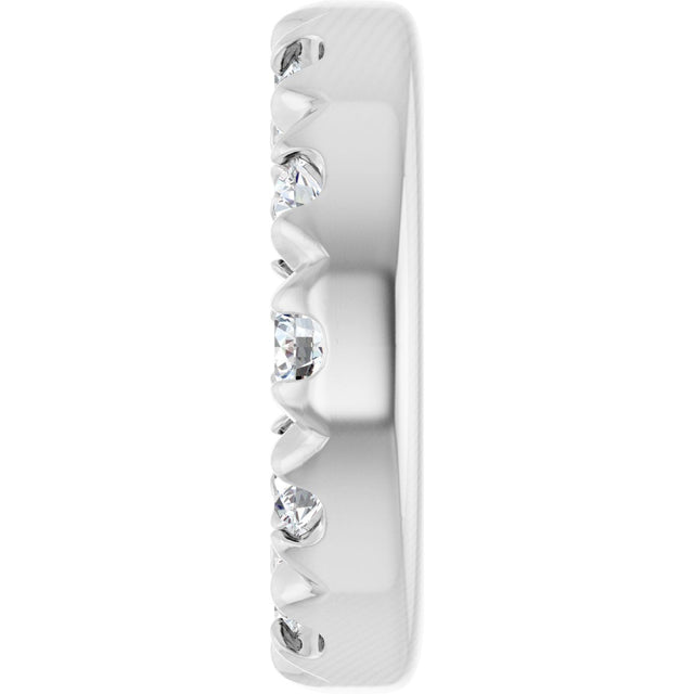 Platinum Natural Diamond French-Set Earring Jackets - view 6