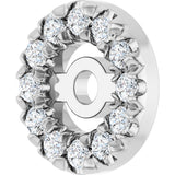 Platinum Natural Diamond French-Set Earring Jackets - view 5