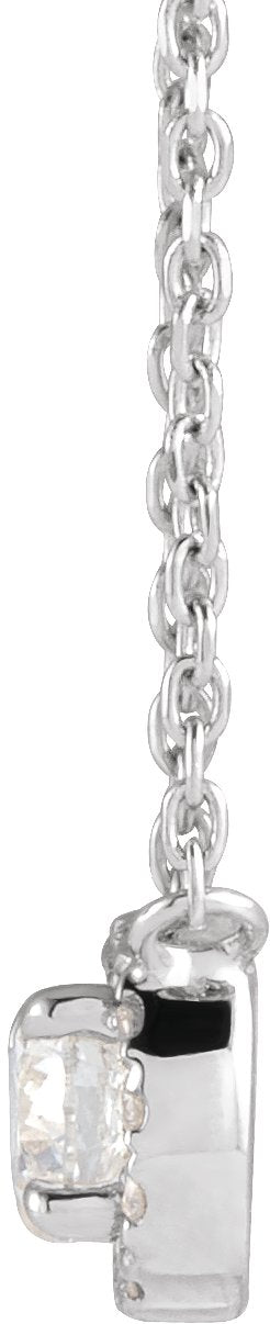 14K Gold Round Natural Diamond French-Set Halo-Style Necklace - White Gold - view 4