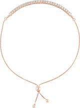 14K Gold Round Lab-Grown Diamond Bolo Bracelet - Rose Gold