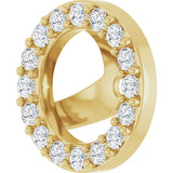 14K Gold Lab-Grown Diamond Halo-Style Earring Jackets IV - Yellow Gold - view 5