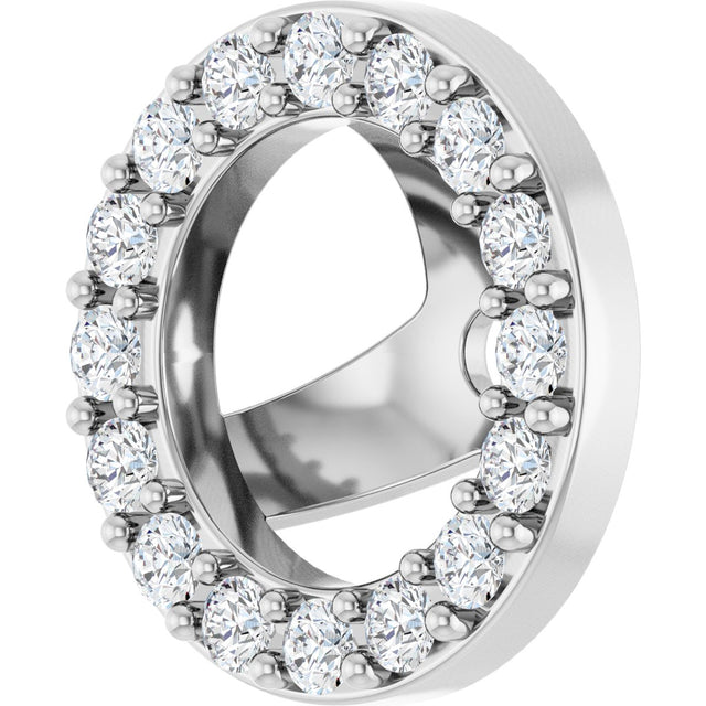 14K Gold Lab-Grown Diamond Halo-Style Earring Jackets IV - White Gold - view 5
