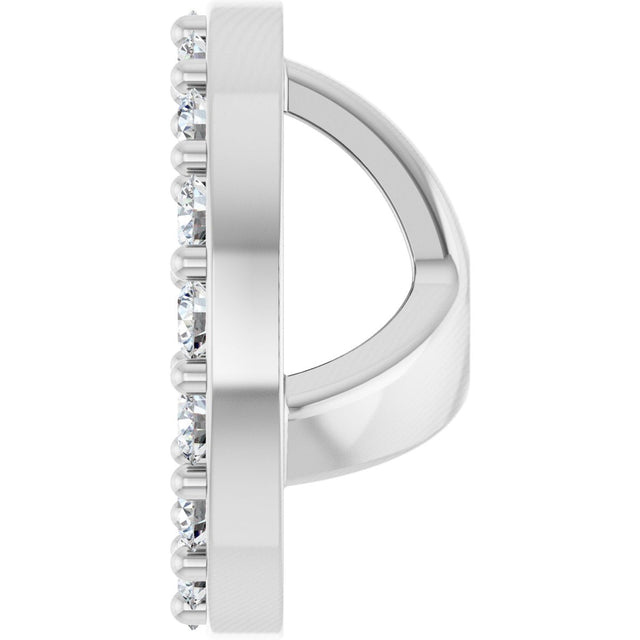 14K Gold Lab-Grown Diamond Halo-Style Earring Jackets IV - White Gold - view 6