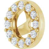 14K Gold Natural Diamond Halo-Style Earring Jackets No. 2 - Yellow Gold - view 5