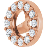 14K Gold Natural Diamond Halo-Style Earring Jackets No. 2 - Rose Gold - view 5