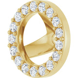 14K Gold Lab-Grown Diamond Halo-Style Earring Jackets VII - Yellow Gold - view 5