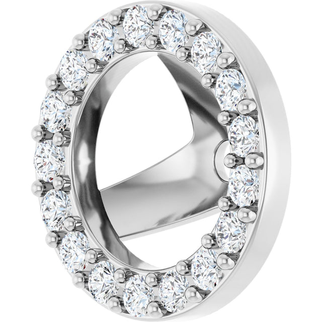 14K Gold Lab-Grown Diamond Halo-Style Earring Jackets VII - White Gold - view 5