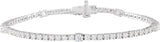 14K Gold Round Lab-Grown Diamond Line Bracelet – 1 3/4 CTW - White Gold