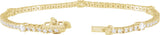 14K Gold Round Lab-Grown Diamond Line Bracelet – 1 3/4 CTW - Yellow Gold - view 2