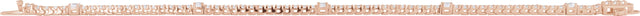 14K Gold Round Lab-Grown Diamond Line Bracelet – 1 3/4 CTW - Rose Gold - view 4