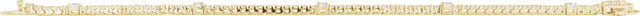 14K Gold Round Lab-Grown Diamond Line Bracelet – 1 3/4 CTW - Yellow Gold - view 4