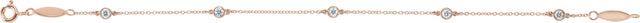 14K Gold Round Lab-Grown Diamond Bezel-Set Five-Station Bracelet - Rose Gold - view 10