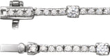 14K Gold Round Lab-Grown Diamond Line Necklace – 4 CTW - White Gold - view 2