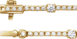 14K Gold Round Lab-Grown Diamond Line Necklace – 4 CTW - Yellow Gold - view 2