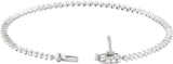 14K Gold Round Lab-Grown Diamond Line Bracelet – 1.6-2.3mm Stones - White Gold - view 6