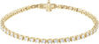 14K Gold Square Lab-Grown Diamond Line Bracelet - Yellow Gold