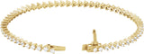 14K Gold Round Lab-Grown Diamond Line Bracelet – 1.6-2.3mm Stones - Yellow Gold - view 6
