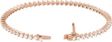 14K Gold Round Lab-Grown Diamond Line Bracelet – 1.6-2.3mm Stones - Rose Gold - view 6