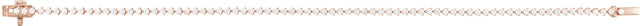 14K Gold Round Natural Diamond Line Bracelet – 1.6-2.3mm Stones - Rose Gold - view 4