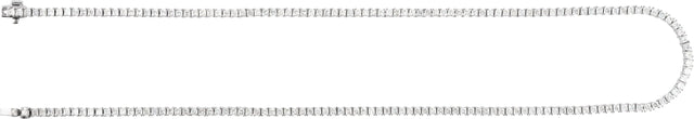14K Gold Square Lab-Grown Diamond Line Necklace - White Gold - view 2