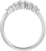 14K Gold Straight Baguette Lab-Grown Diamond Ring - White Gold - view 2