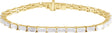 14K Gold Straight Baguette Lab-Grown Diamond Line Bracelet - Yellow Gold