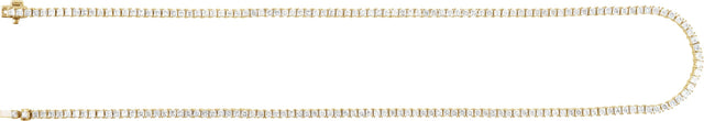14K Gold Square Lab-Grown Diamond Line Necklace - Yellow Gold - view 2