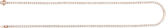 14K Gold Square Lab-Grown Diamond Line Necklace - Rose Gold - view 2