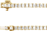 14K Gold Square Lab-Grown Diamond Line Necklace - Yellow Gold - view 3