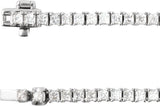 14K Gold Square Lab-Grown Diamond Line Necklace - White Gold - view 3