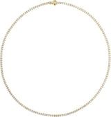 14K Gold Square Lab-Grown Diamond Line Necklace - Yellow Gold