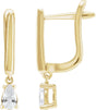 14K Gold Pear Lab-Grown Diamond Earrings - Yellow Gold