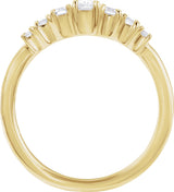 14K Gold Straight Baguette Lab-Grown Diamond Ring - Yellow Gold - view 2