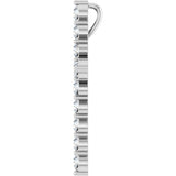 Platinum Round Natural Diamond Accented Cross Necklace or Pendant – up to 1/6 CTW - view 6