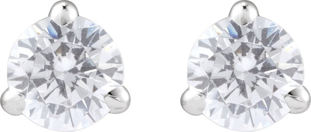 14K Gold Round Lab-Grown Diamond Cocktail-Style Stud Earrings - Rose Gold - view 3