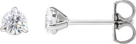 14K Gold Round Lab-Grown Diamond Cocktail-Style Stud Earrings - White Gold