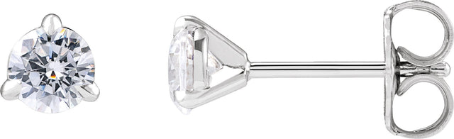 14K Gold Round Lab-Grown Diamond Cocktail-Style Stud Earrings - White Gold