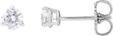 14K Gold Round Lab-Grown Diamond Stud Earrings - White Gold
