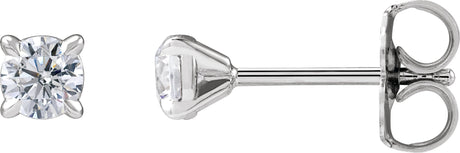14K Gold Lab-Grown Diamond Round Cocktail-Style Stud Earrings - White Gold