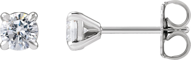 14K Gold Lab-Grown Diamond Round Cocktail-Style Stud Earrings - White Gold