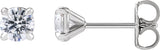 14K Gold Lab-Grown Diamond Round Cocktail-Style Stud Earrings - White Gold