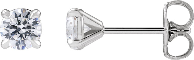 14K Gold Lab-Grown Diamond Round Cocktail-Style Stud Earrings - White Gold