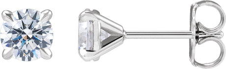 14K Gold Lab-Grown Diamond Round Cocktail-Style Stud Earrings - White Gold