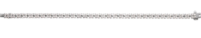 14K Gold Round Lab-Grown Diamond Line Bracelet – 5 1/3 CTW - White Gold - view 3