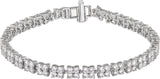 14K Gold Round Lab-Grown Diamond Line Bracelet – 5 1/3 CTW - White Gold
