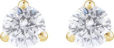 14K Gold Round Lab-Grown Diamond Cocktail-Style Stud Earrings - Yellow Gold - view 2