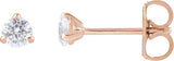 14K Gold Round Lab-Grown Diamond Cocktail-Style Stud Earrings - Rose Gold