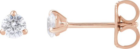 14K Gold Round Lab-Grown Diamond Cocktail-Style Stud Earrings - Rose Gold